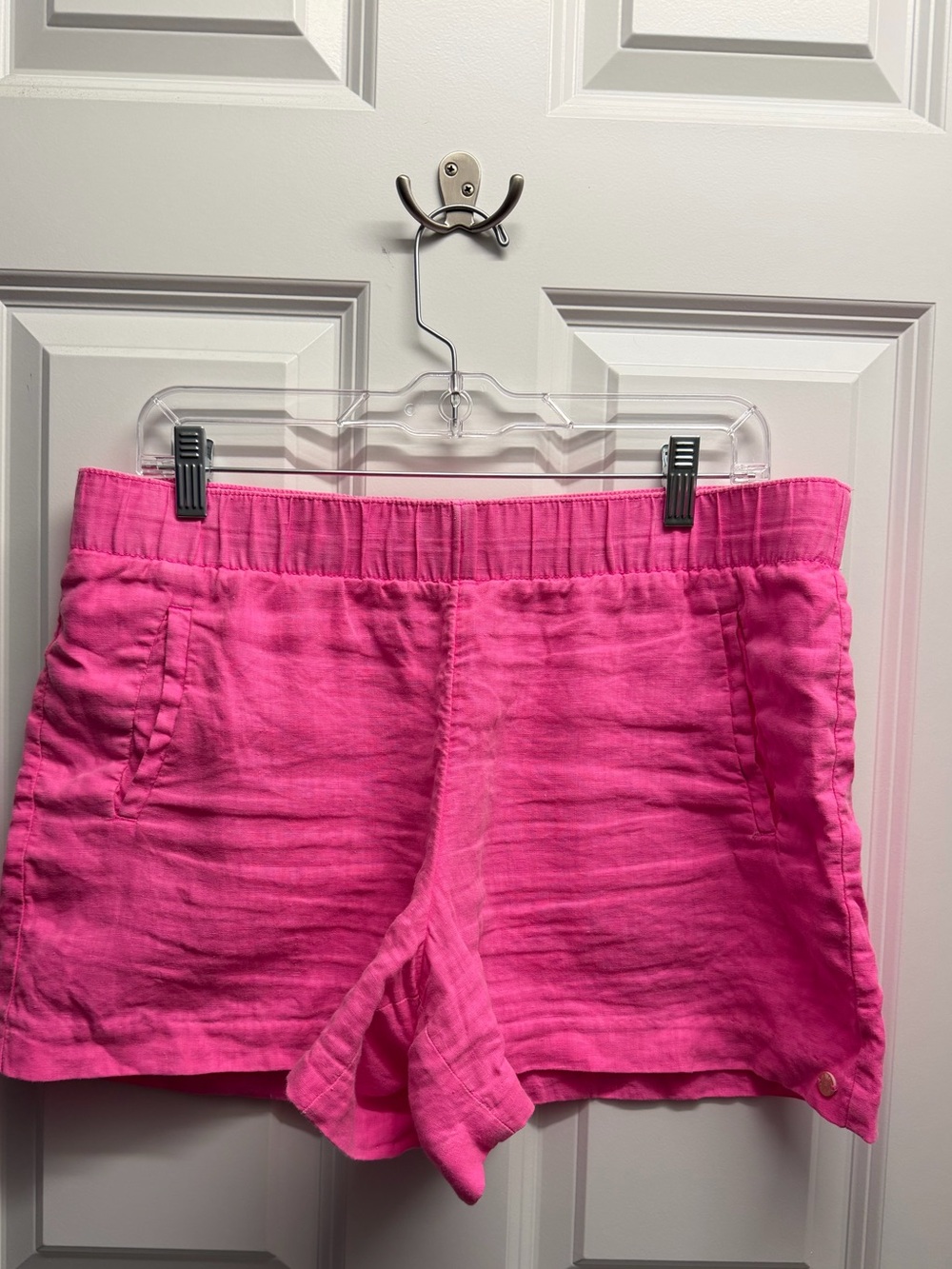 Lilly Pulitzer Lilo linen shorts size L bright pink